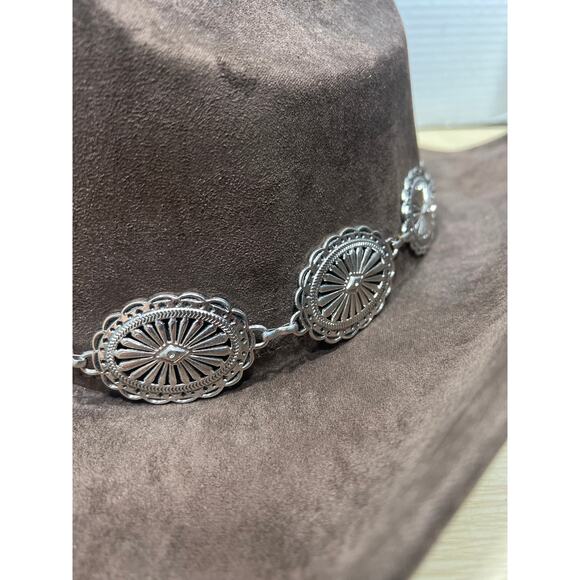 ILLUMA Western Rodeo Woman Hat Silver Tone Concho Band Polyester Felt NWOT main image 4